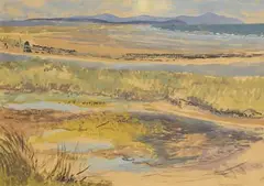 Bea Orpen, The Boyne at Mornington, gouache