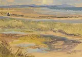 Bea Orpen, The Boyne at Mornington, gouache