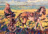 Sunflower Sunset, Great Blasket Islands by Arthur K. Maderson, oil on board, sold Mar 2021