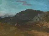 George William Russell, Figures in a Mountain Landscape, oil on canvas