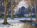 Hans Iten, The Winter Walk, oil on canvas