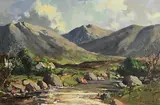 Shimna River, Mourne Mountains, Co. Down by George K. Gillespie, oil on canvas, offered Mar 2021