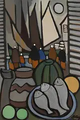 Markey Robinson, Galway Window, oil on board