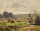 Morning near Killyleagh, Co Down by Frank McKelvey, oil on canvas board, sold Mar 2021