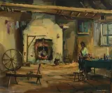 Kenneth Webb, Cottage, West of Ireland, oil on canvas