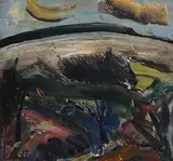 Peter Collis, Light Fall, oil on board