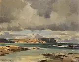White Park Bay, Co. Antrim by Maurice Canning Wilks, oil on canvas, sold Mar 2021