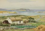 Frank McKelvey, West of Ireland Homestead, watercolour
