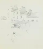 Walter Osborne, A View of Roundstone from the Pier (1897)Another View of Roundstone with Monastery verso