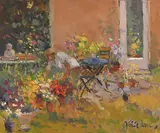 Liam Treacy, Sorting the Pots, oil on canvas