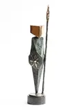 Ray Delaney, Cuchulainn, 2021, unique bronze on granite base