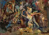 The Flamenco by George Campbell, oil on board, sold Mar 2021