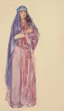 Arabian Lady by John Butler Yeats, watercolour, sold Mar 2021