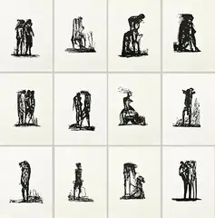 Edward Delaney, The Samson Riddle, 1972, collection of 12 signed screenprints - numbered 13 from an edition of 75
