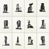 Edward Delaney, The Samson Riddle, 1972, collection of 12 signed screenprints - numbered 13 from an edition of 75
