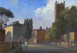 Niccola d'Ardia Caracciolo, Irishtown, 1989, oil on canvas board