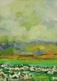 Marie Howet, Dooagh, Achill, oil on canvas board