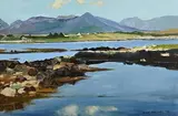 Sian Maguire, The Twelve Bens From Inishnee, Connemara, 2014, oil on canvas