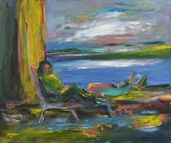Brittas Bay by Edward Maguire, oil on canvas, sold Mar 2021