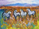 Declan O'Connor, Ar Cuairt (Visiting), oil on canvas
