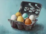 David French Le Roy, Still Life with Eggs