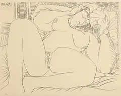 Pablo Picasso Spanish, Nude, limited edition lithograph - numbered 136 from an edition of 300 - published by SPADEM