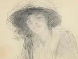 Female Portrait by John Butler Yeats, pencil drawing, sold Mar 2021