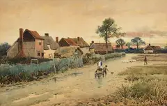 Leopold Rivers, Afternoon Stroll, 1887, watercolour