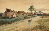 Leopold Rivers, Afternoon Stroll, 1887, watercolour