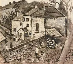 Fred Yates, The Homestead, oil on board