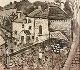 Fred Yates, The Homestead, oil on board