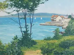 Brett McEntaggart, Dublin Bay, oil on board