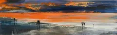 Paula McKinney, Late Evening Sunset, oil on board