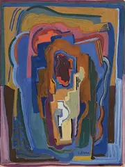 Evie Hone, Composition, gouache