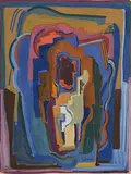 Composition by Evie Hone, gouache, sold Jan 2021