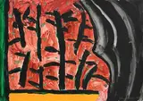 Trees in Landscape by William Crozier, 1995, watercolour, sold Jan 2021