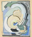 Mainie Jellett, Cubist Composition, gouache