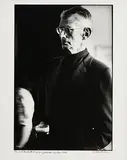 John Minihan, Samuel Beckett Enjoying a Guinness, London, 1984, silver gelatin print - number 3 from an edition of 6