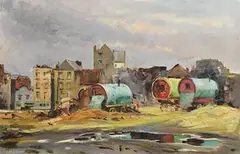 Geraldine M. O'Brien, View of Cook Street, Dublin 8, oil on canvas