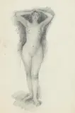 Female Nude by John Butler Yeats, pencil drawing, sold Jan 2021