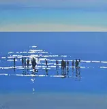 Brittas Bay by John Morris, oil on board, sold Jan 2021