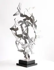 John Behan, Birds in Flight, 2010, unique bronze on stone base