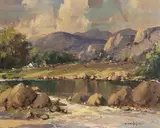 Near Ballynahinch, Connemara by George K. Gillespie, oil on canvas, sold Jan 2021