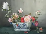 Wycliffe Egginton, Still Life - Vase of Flowers, watercolour