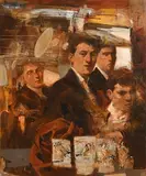 Noel Murphy, The Lads Night Out, oil on canvas