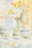 Maurice Henderson, Tulips in a Fox Glove Vase