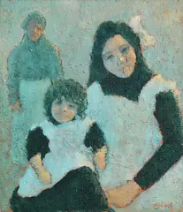 Norman J. Smyth, Daughters, 1996, oil on canvas