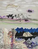 George Campbell, Abstract Landscape, mixed media on paper