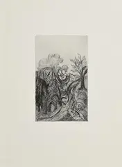 Ken Kiff, Figure in a Garden with Snake, Frog and Butterfly, 1991, limited edition drypoint - numbered 13 from an edition of 20