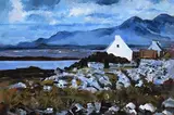 Michael Hanrahan, Connemara Evening, oil on board